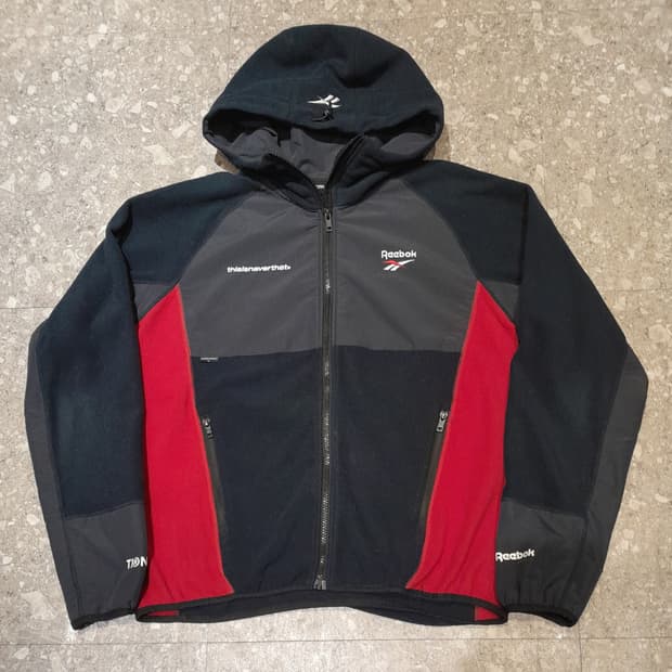 💥디스이즈네버댓 X 리복 후리스 트레이닝 후드 자켓 (M)   