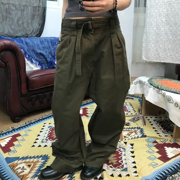 유니클로U 투턱 코튼팬츠 