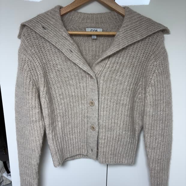 COS 세일러카라 가디건 베이지 XS