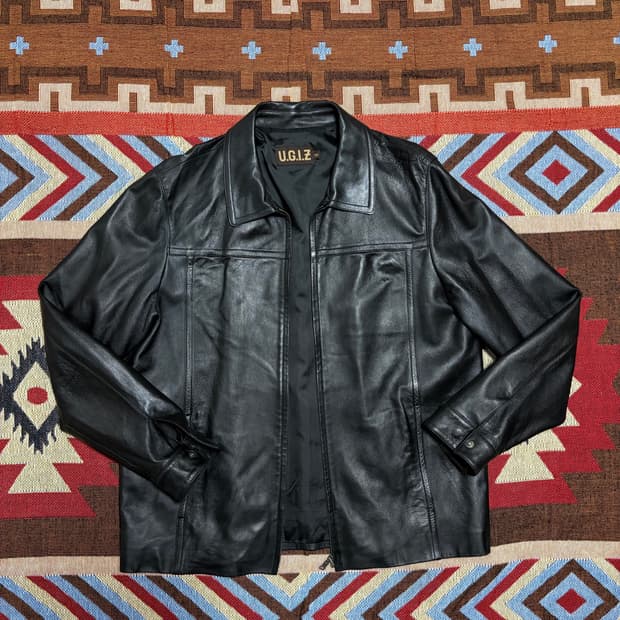 105) 00s 빈티지 램스킨 양가죽 싱글라이더 자켓