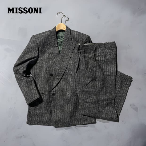 🧵🎩 MISSONI UOMO | 미쏘니 이태리 울 더블 스트라이프 셋