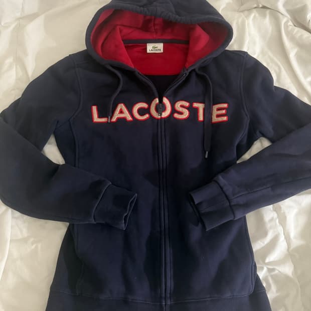 라코스테 네이비 투톤 후드집업