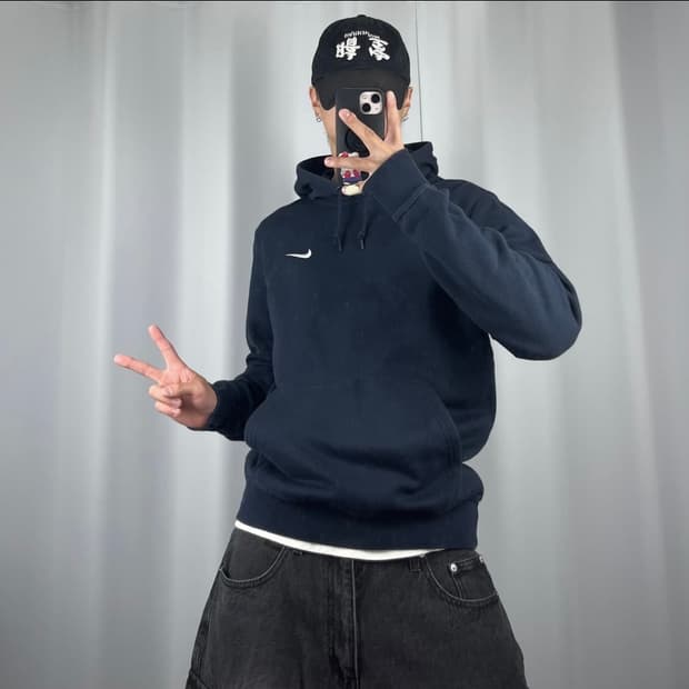 급처) 나이키 스몰 스우시 후드티 M