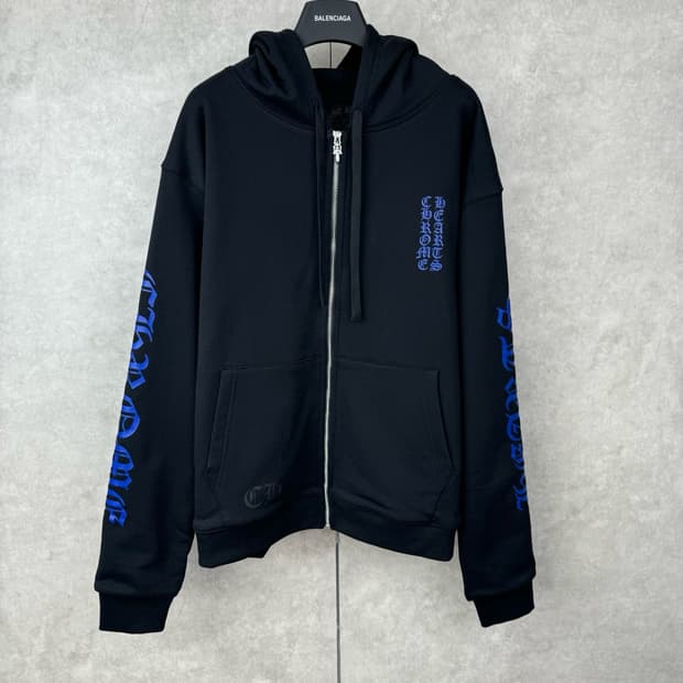 크롬하츠 블루 버티컬 후드집업