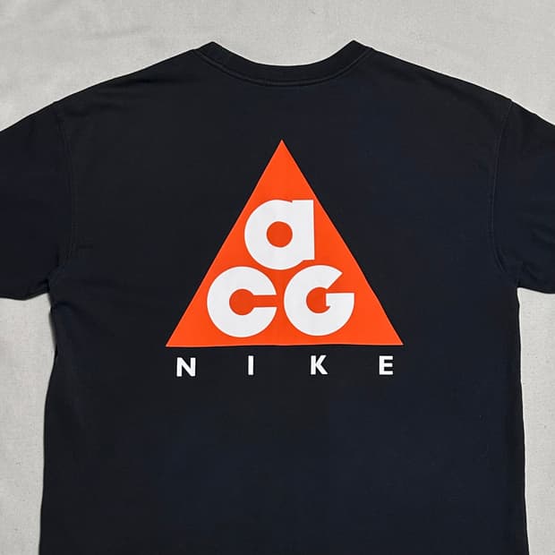XL 나이키 ACG 빅로고 블랙 반팔 티셔츠