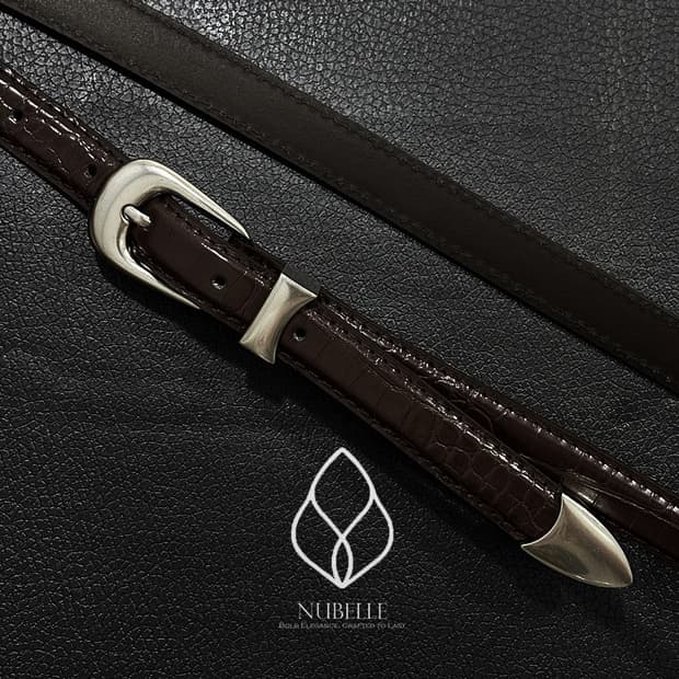 🌗 Alligator western belt / 크로커다일 웨스턴 벨트