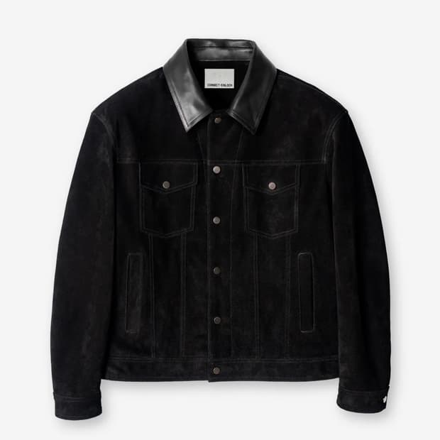 커넥트킨록 스웨이드 트러커 자켓 블랙 s사이즈