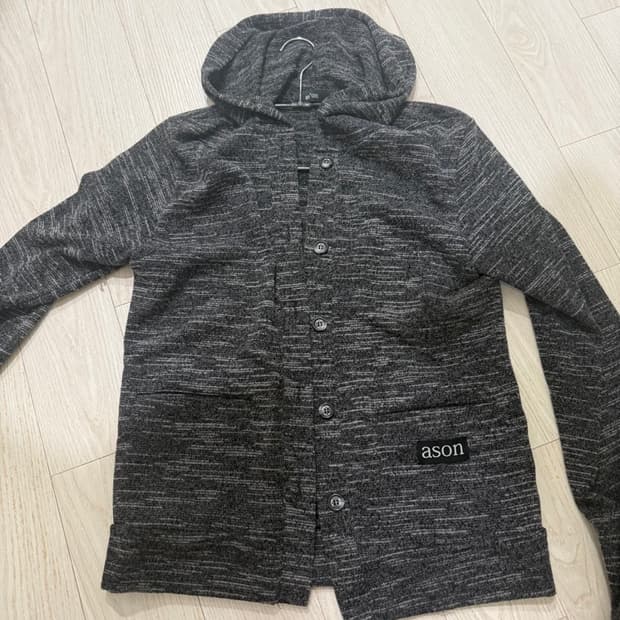 [새상품,무료배송]ASON SUNDAY 애즈온 선데이 후드 가디건(차콜)