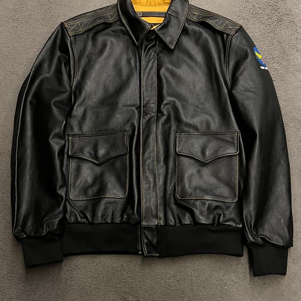 윌리스 앤 가이어 A-2 레더자켓 피팅1회 새상품 처분 