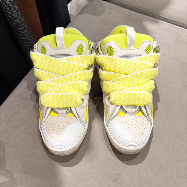 (정품/새상품) (정품/새상품) LANVIN 랑방 남성 화이트 옐로우 커