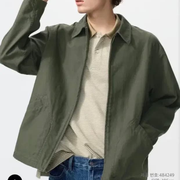 유니클로 JW앤더슨 집업 블루종 네이비/올리브