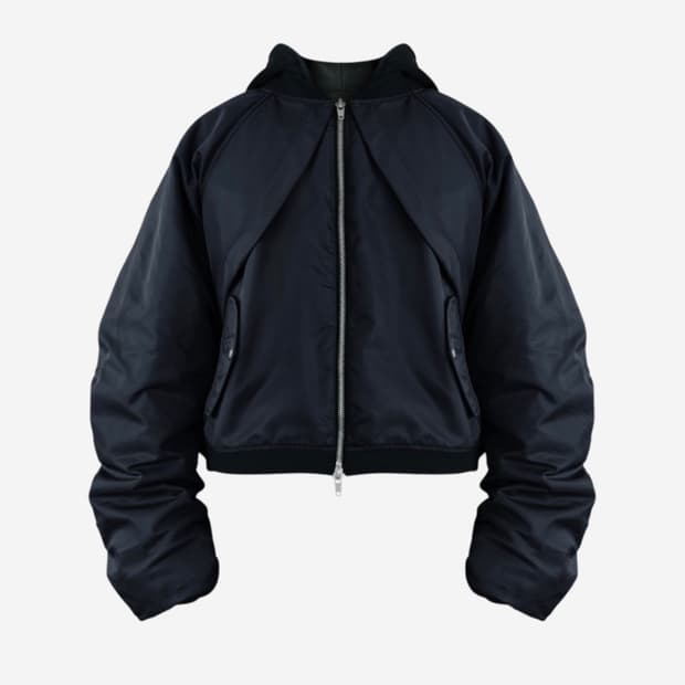 [2] 파프롬왓 오버사이즈 후드 봄버 블랙