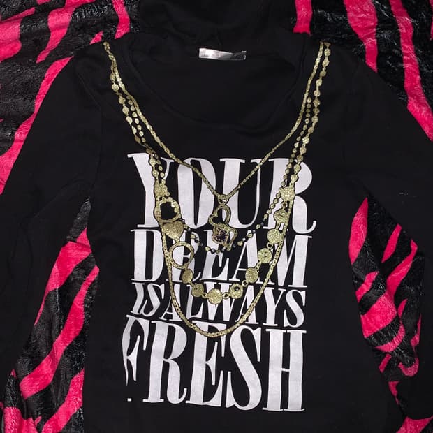 y2k 펑크 갸루 쥬얼 후드 긴팔티