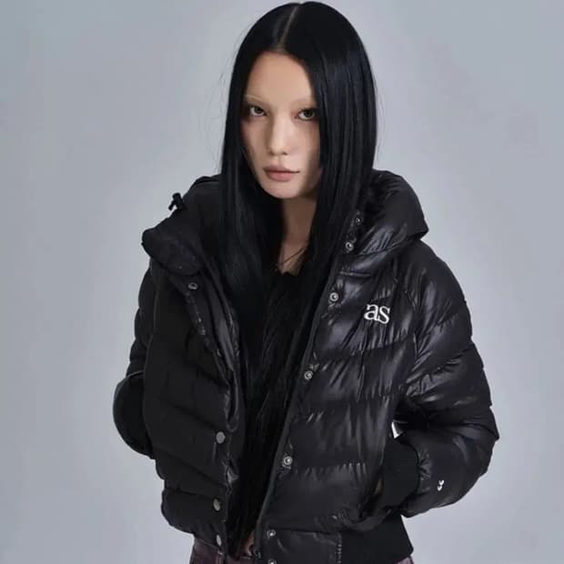 애즈온 ason 숏푸퍼패딩자켓블랙