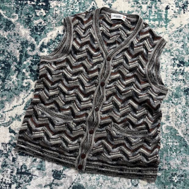 Missoni Sport 미쏘니 패턴 니트 스웻 베스트(M)