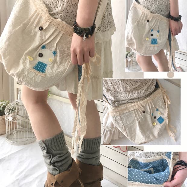 [HAND MADE] Reversible Cross Bag 모리걸