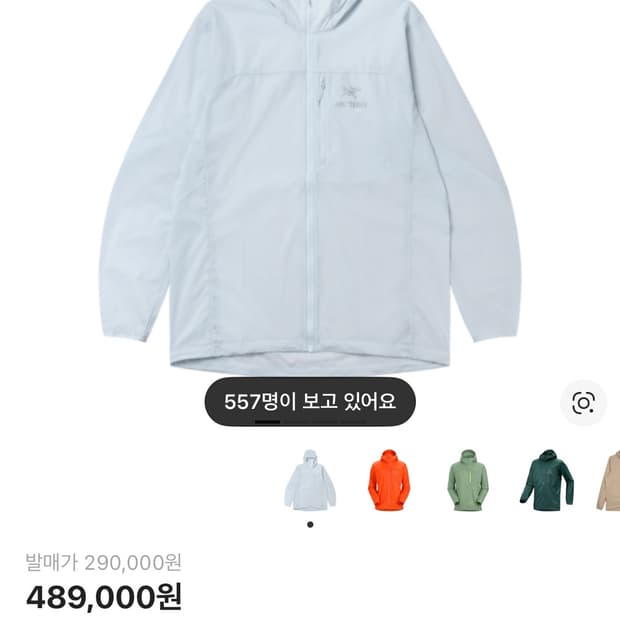 아크테릭스 스쿼미시 후디 데이브레이크