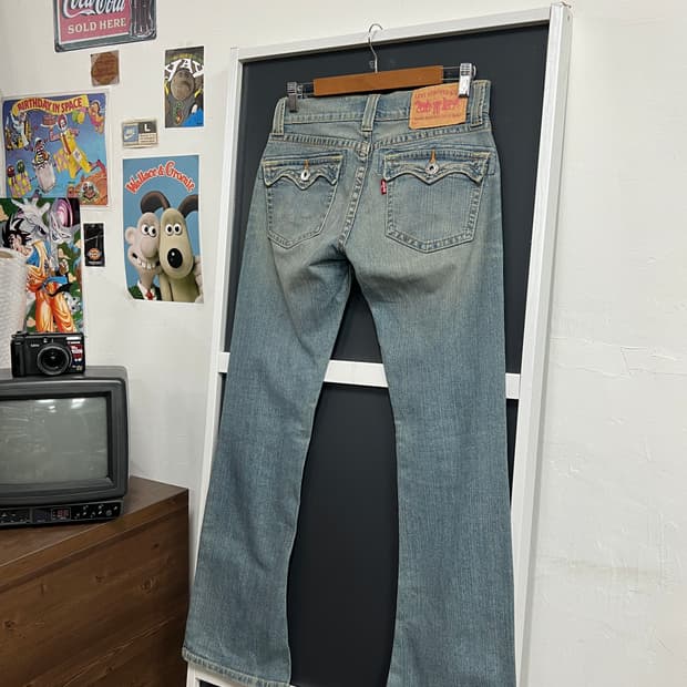 Levis 리바이스 504 슬러치 나팔핏 부츠컷 데님 팬츠