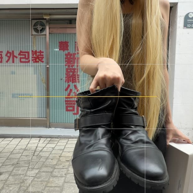일본 빈티지 미들부츠