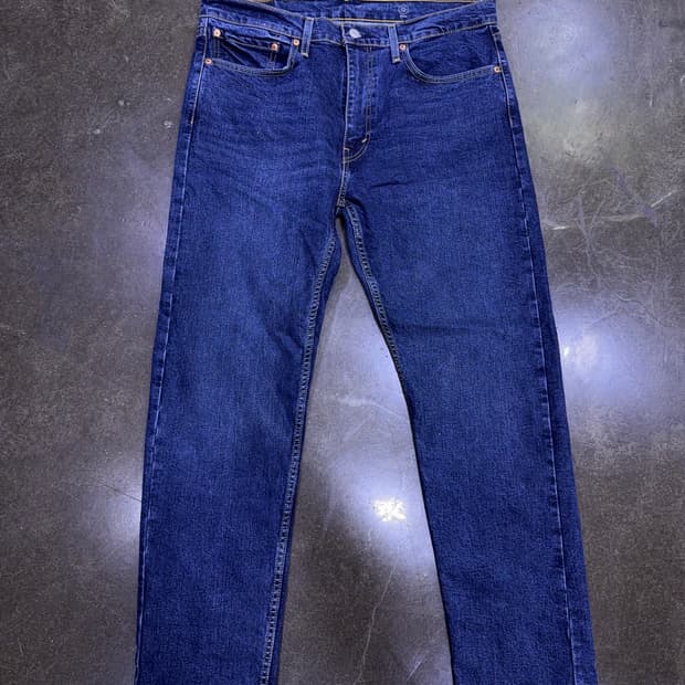 리바이스 502 테이퍼드핏 중청 워싱 웜 약기모 데님팬츠 36