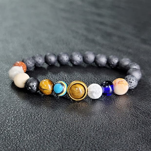 Perihel 라주라이트 바솔트 8mm 남자 비즈 우주 원석 팔찌