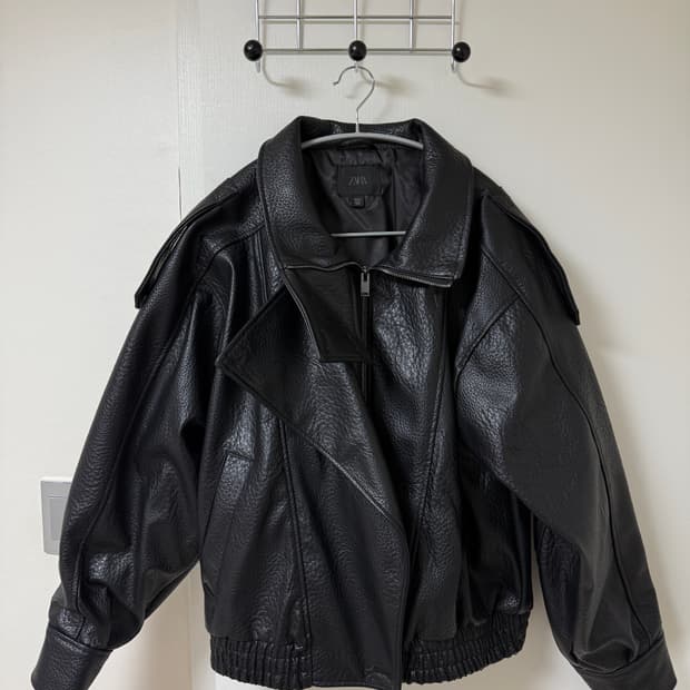 자라 페이크 레더 자켓 (L)