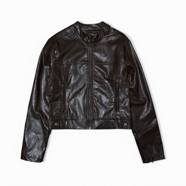 Miigwech Crop Leather Jacket