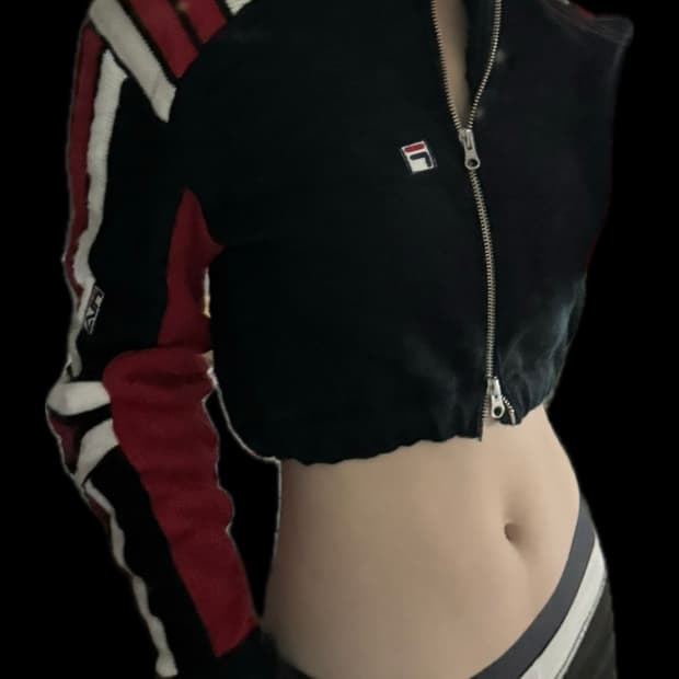 홍대빈티지샵구매)휠라 투웨이 집업 가디건