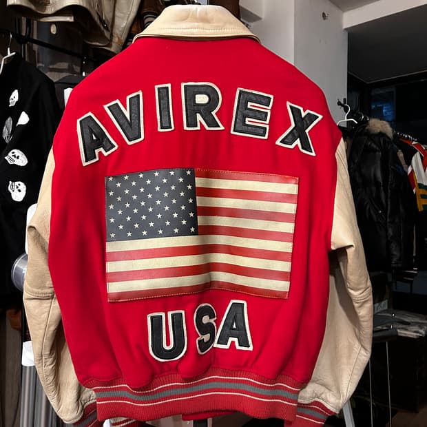 90’s Avirex wool/leather (아비렉스 울 가죽 자켓)