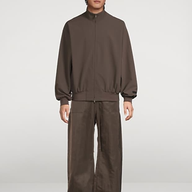 피어오브갓 에센셜 나일론 트렉 봄버 쟈켓 브라운