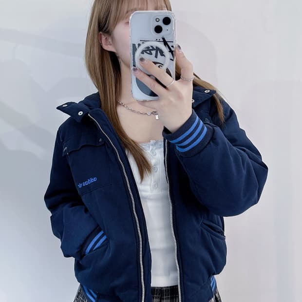아디다스 네이비 패딩