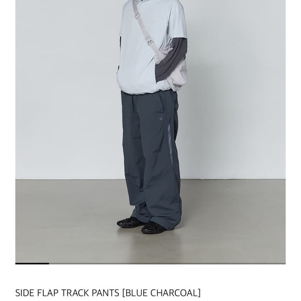 산산기어 SIDE FLAP TRACK PANTS [BLUE CHARCOA