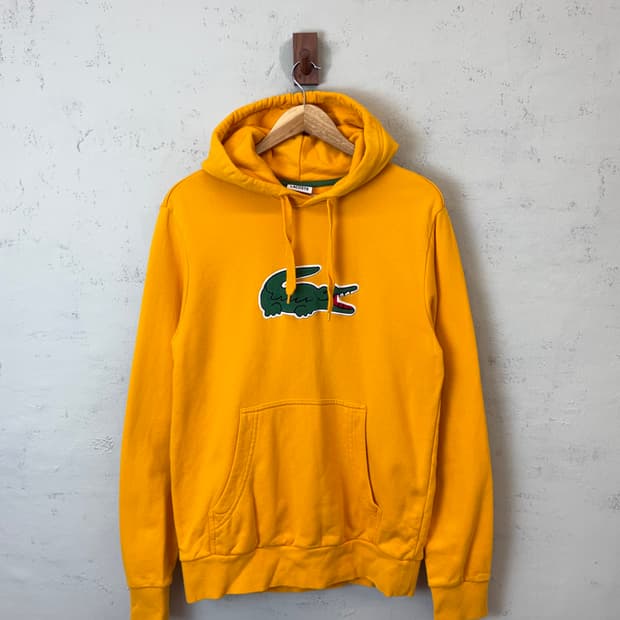 라코스테 빅크록 옐로우 후드티