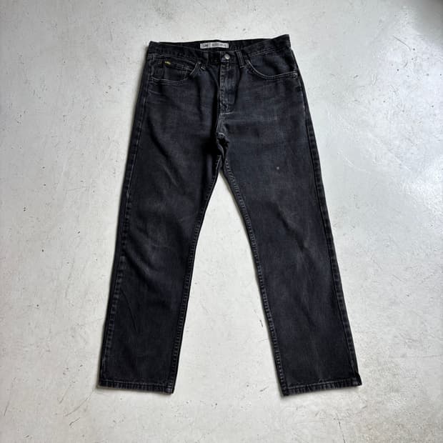 00s LEE 빈티지 흑청 데님팬츠 33x30