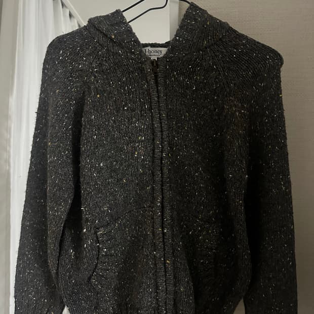 빈티지 니트후드집업