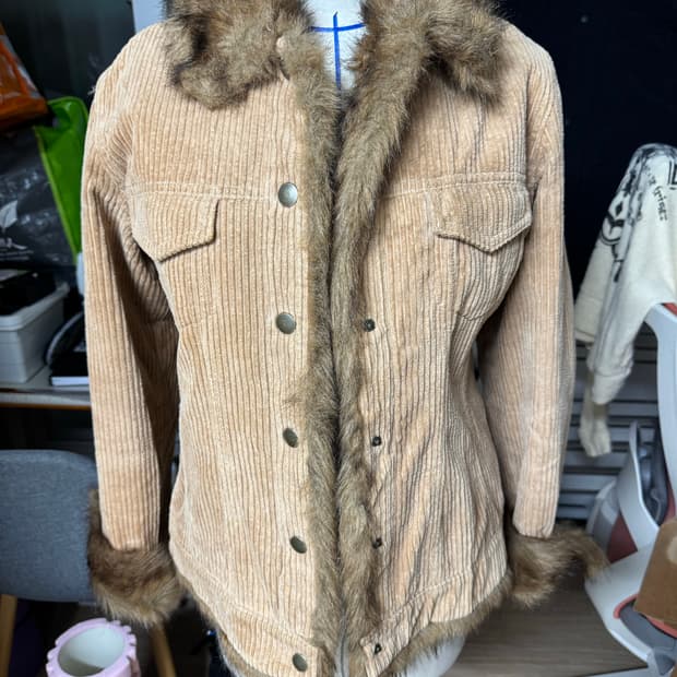 빈티지 코듀로이 퍼자켓