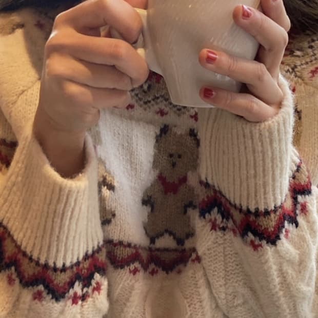 메이비베이비 디어리스트 테디 곰아지 니트