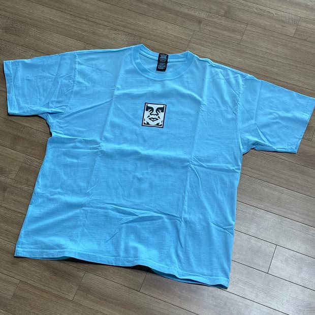 오베이 티셔츠 스카이블루