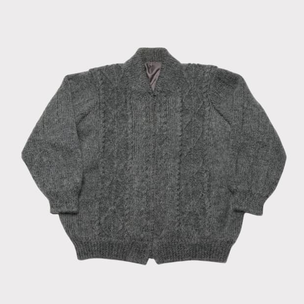 [L] 빈티지 케이블 니트 집업 가디건