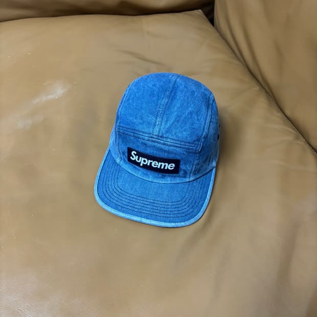 Supreme 슈프림 워시드 데님 캠프캡 모자 (Washed Denim)