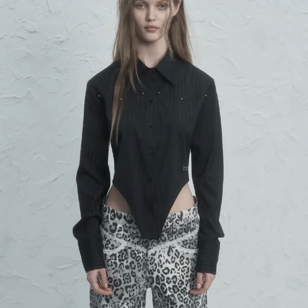 셋업이엑스이 비키니 라인 셔츠 bikini line shirt black