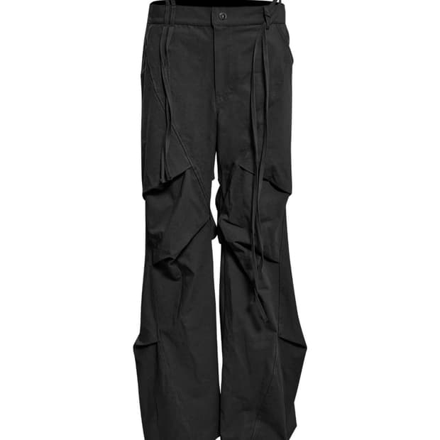 정도 PELVIC STRAP CURVED PANTS