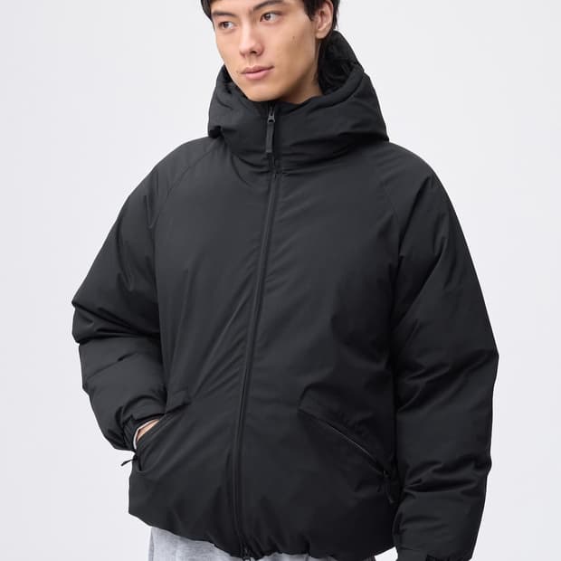 유니클로 GU 웜패디드 파카 블랙 s