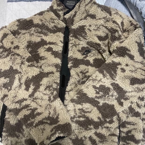 나이키 플리스 리버시블 후리스 풀 집 블랙 XL