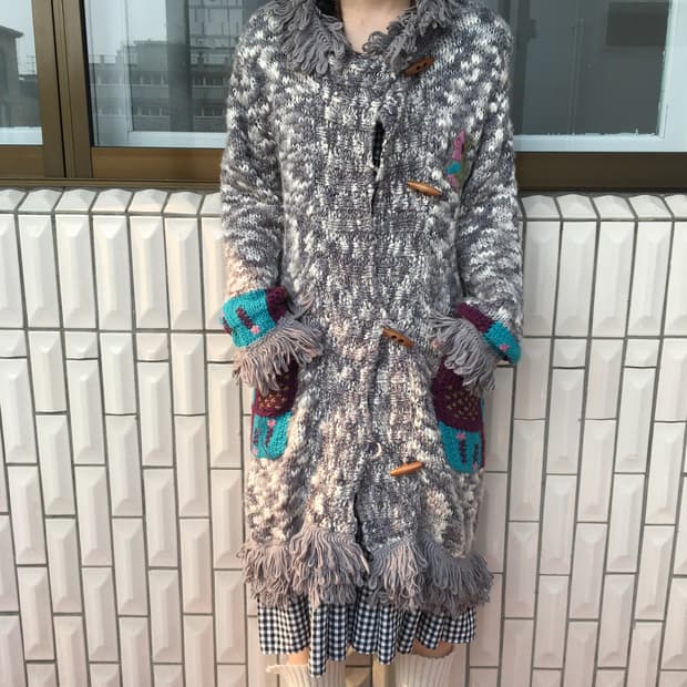 Fringe nomadic mood knit long cardigan
