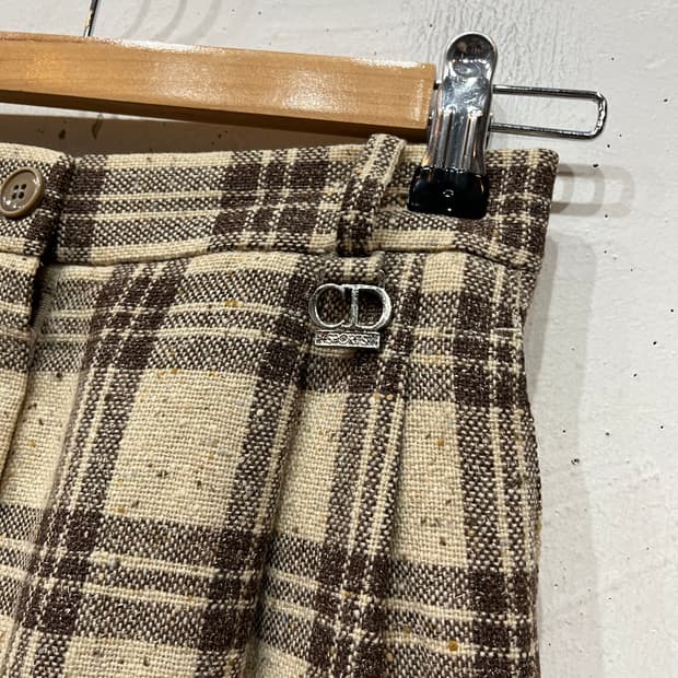 크리스찬 디올 CD 트위드 울 투턱팬츠 우먼즈 24
