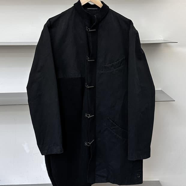 요지 야마모토 90s 뿌르 옴므 후크 버클 코트