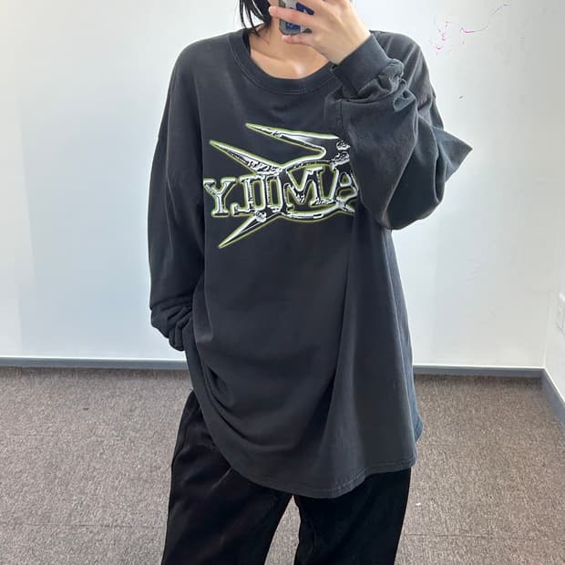 BROCKHAMPTON famliy 블랙 백포인트 롱슬리브