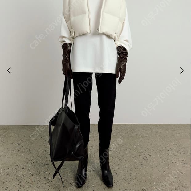 오르 ORR 봄버 구스 다운 베스트 패딩 조끼 아이보리 M