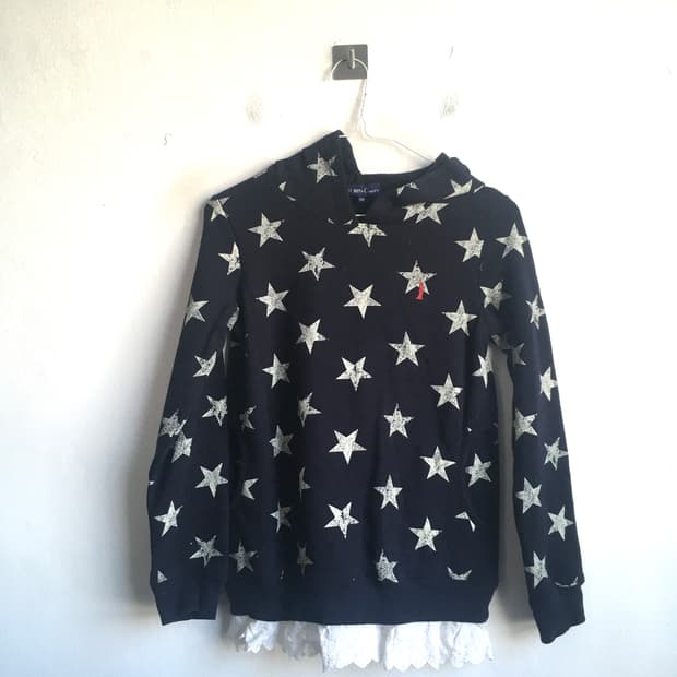 일본빈티지 이스트보이 스타 레이스 후드티